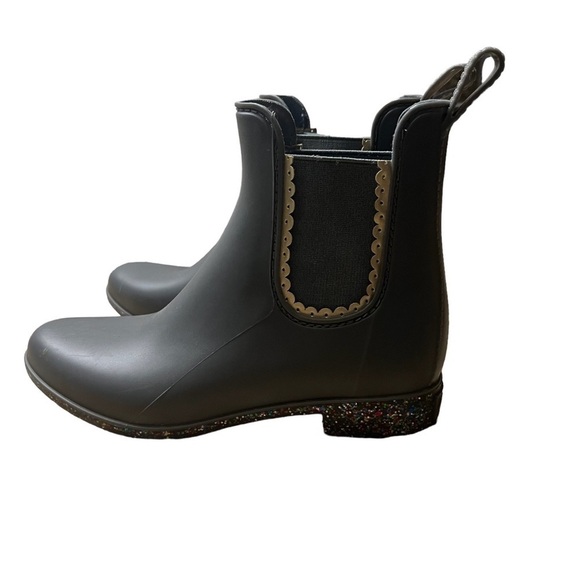 JACK ROGERS Sallie Rainboot with Glitter Sole Size 6 - Picture 3 of 6
